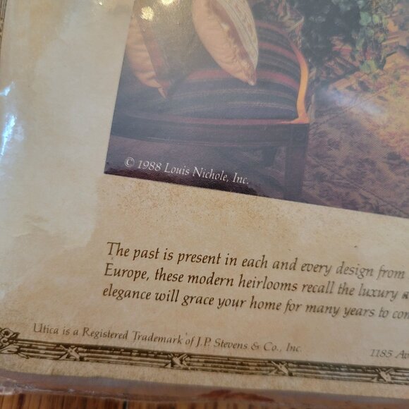 Louis Nichole Utica Twin Sheet Set Dubonnet Multi Combed 180 Threads - Picture 5 of 8